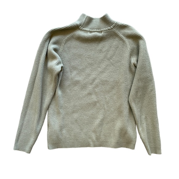 Vintage Wool Blend Ribbed Mock Neck Sweater - Picture 3 of 5